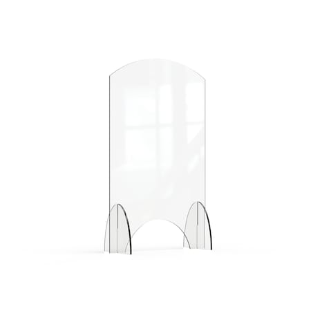 Rosseto Serving Solutions Avant Guarde 24x40 Acrylic Sneeze Guard with Pass-Through Window, 1 EA AG015